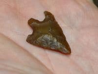 A good sized and excellent Early Bronze age Barbed & Tanged flint arrowhead from Wessex (AH13). SOLD