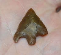 A good sized and excellent Early Bronze age Barbed & Tanged flint arrowhead from Wessex (AH13). SOLD