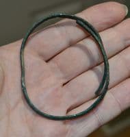 A good sized European Bronze Age bronze spiral bangle / armlet, SOLD