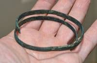 A good sized European Bronze Age bronze spiral bangle / armlet. SOLD