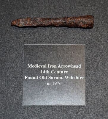 A good sized Medieval Iron socketed arrowhead found Old Sarum, Wiltshire (K25) SOLD