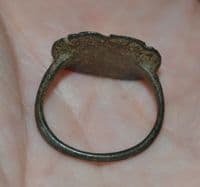 A good sized post-Medieval Ladies bronze finger ring with large oval bezel, Yorkshire. SOLD