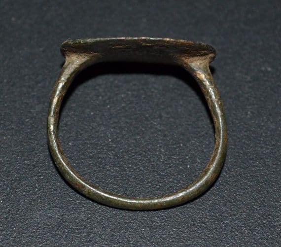 A good sized post-Medieval Ladies bronze finger ring with large oval bezel, Yorkshire. SOLD