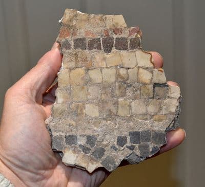 A good sized & rare segment of Roman multicoloured mosaic flooring, Gloucestershire, U.K. SOLD