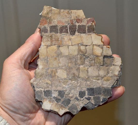 A good sized & rare segment of Roman multicoloured mosaic flooring, Gloucestershire, U.K. SOLD