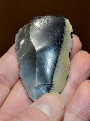 A good sized, well worked and attractive Neolithic flint knife / scraper, Holbrook, Suffolk. SOLD