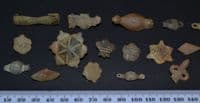 A good study or retail group of 21 x assorted ornate Medieval bronze mounts, Norfolk (2)