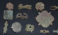 A good study or retail group of 25 x assorted ornate Medieval bronze mounts, Norfolk. SOLD
