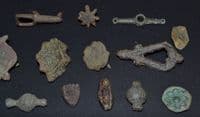 A good study or retail group of 25 x assorted ornate Medieval bronze mounts, Norfolk. SOLD