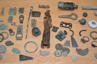 A great value lot of 67 x assorted low grade Metal Detector finds, Bronze Age to 18th Century. SOLD