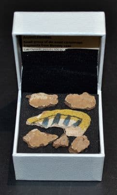 A group of 6 small fragments of Cartonnage from an Ancient Egyptian Mummy Sarcophagus (K29) SOLD