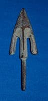 A huge and impressive Ancient Chinese bronze barbed and tanged arrowhead (Warring States Period). SOLD