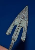 A huge and impressive Ancient Chinese bronze barbed and tanged arrowhead (Warring States Period). SOLD