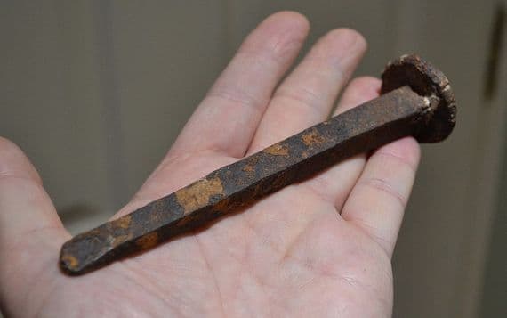 A huge and impressive Roman Iron nail excavated in Jerusalem, Old collection (K22) SOLD