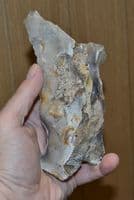 A huge Lower Paleolithic flint hand pick with fossil sponge inclusion, Hellesdon, Nr. Norwich.