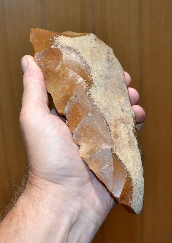 A Huge & Superb Neolithic flint Core hand axe, Le Grand Pressigny, France, [M.Chevais Coll.] SOLD