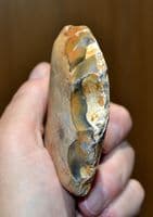 A large and attractive Lower Paleolithic  Unifacial Ovate Hand Axe from Whitlingham, Norfolk.