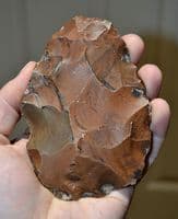 A large and attractive Upper Paleolithic Egyptian Cordiform flint hand axe,  Egypt. (AX1) SOLD