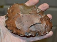 A large and attractive Upper Paleolithic Egyptian Cordiform flint hand axe,  Egypt. (AX1) SOLD
