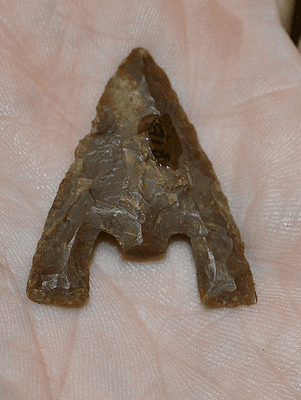 A large and excellent Early Bronze age Barbed & Tanged flint arrowhead from Wessex (AH11) SOLD
