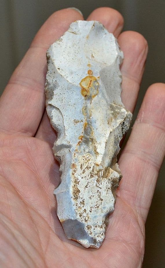 A large and excellent Mesolithic flint knife / saw from Dorset, SOLD