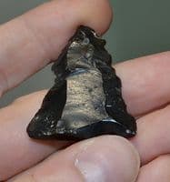 A large and excellent Neolithic triangular flint arrow head, Essex