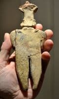 A large and excellent Pre-colombian South American terracotta votive figurine from Colima, Mexico. SOLD