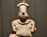 A large and excellent Pre-colombian South American terracotta votive figurine from Colima, Mexico. SOLD