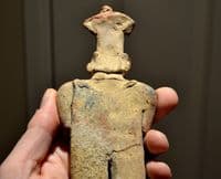 A large and excellent Pre-colombian South American terracotta votive figurine from Colima, Mexico. SOLD