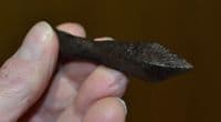 A large and excellent quality Medieval socketed iron Cross Bow bolt, West Midlands. SOLD