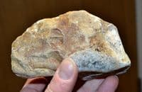 A large and heavy Lower Paleolithic (Acheulian) chert Chopper, Broom Pit, Devon/Dorset (N114)