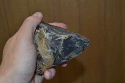 A large and heavy Lower Paleolithic flint 