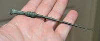 A large and impressive European Bronze Age decorative bronze cloak pin. SOLD