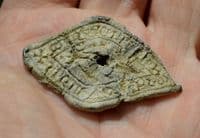 A large and impressive Medieval lozenge shaped personal lead seal from North Yorkshire. SOLD
