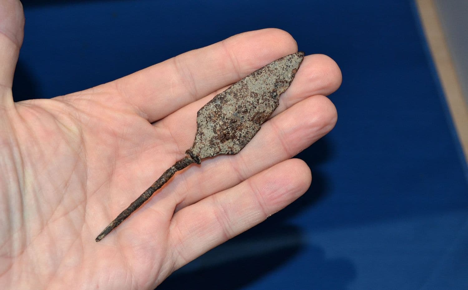 A large and impressive Roman Military tanged Iron arrowhead SOLD