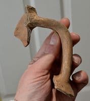 A large and impressive terracotta strap handle from a huge Roman Amphora, Villa site, Suffolk. SOLD