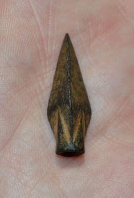A large and perfect Ancient Greek / Graeco-Scythian bronze Tri-sided socketed arrowhead. SOLD