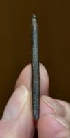 A large and pleasant Medieval bronze strap end with engraved design, River Thames, London. SOLD
