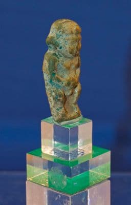 A large and pleasant mounted Ancient Egyptian amulet of Ptah-Soker, protector of children. SOLD