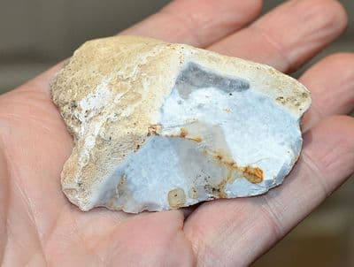 A large and pleasant Neolithic backed flint scraper / knife tool, Woodhenge, Salisbury (N59)  SOLD
