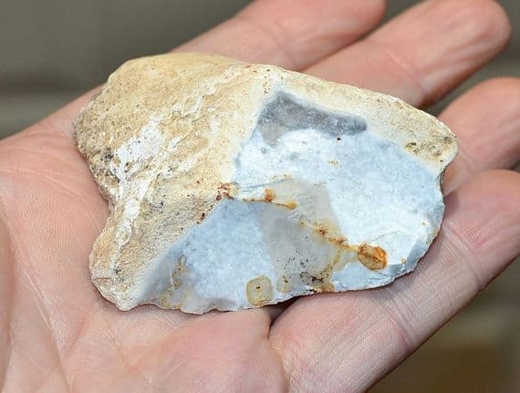 A large and pleasant Neolithic backed flint scraper / knife tool, Woodhenge, Salisbury (N59)  SOLD