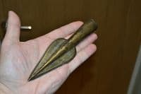 A large and stunning Bronze Age, bronze socketed Spear head, Thames foreshore, London