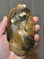 A large and stunning Lower Paleaolithic Ovate Bifacial Hand Axe, Lakenheath, [Ex. Simon Camm Coll.]