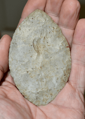 A large and superbly worked Neolithic / Pre-Dynastic Egyptian Piriform flint knife (EG3) SOLD