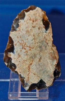 A large and well worked Mesolithic flint scraper / knife tool from Suffolk. SOLD