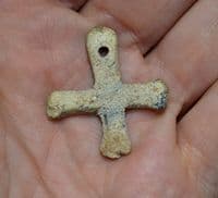 A large, excellent and still wearable Medieval lead Cross (Crucifix) pendant from Norfolk. SOLD