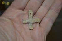 A large, excellent and still wearable Medieval lead Cross (Crucifix) pendant from Norfolk. SOLD