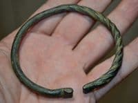 A large, excellent and very robust Viking bronze armlet / bangle found in Germany, still very wearable. SOLD