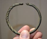 A large, excellent and very robust Viking bronze armlet / bangle found in Germany, still very wearable. SOLD