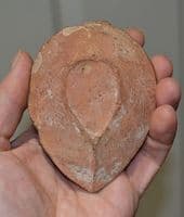 A large & excellent early Byzantine Terracotta oil lamp featuring Vine decoration (N28) SOLD